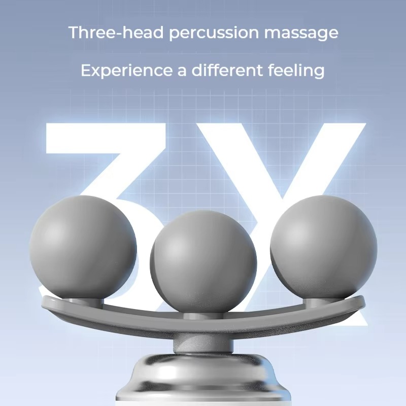 Triple Head Fascial Gun 6 Adjustable Speed Levels